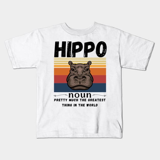 Hippo Animals Definition Kids T-Shirt by JustBeSatisfied